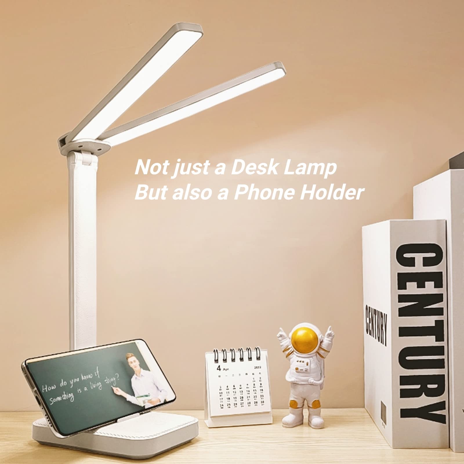 Pink Rechargeable Desk Lamp with 3 Lighting Modes - Portable Cute Small Battery-Operated LED Light for Kids, Home Office, Reading & Studying | Perfect for Dorm Rooms, Bedrooms & Nightstands