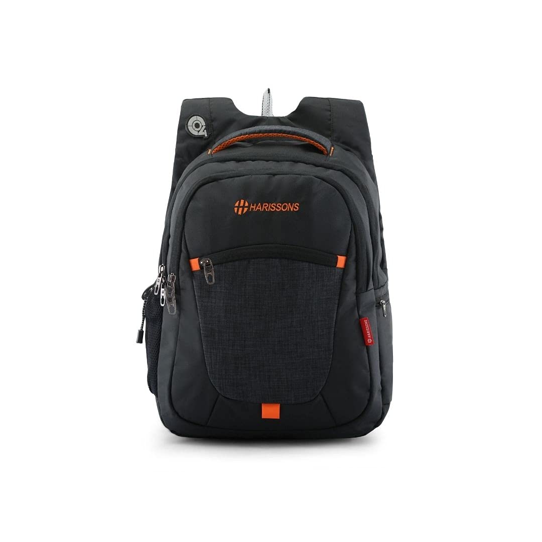 Harissons Bags Delta Polyester 15.6 Inch Casual Laptop Backpack for Men & Women - Lightweight Water-Resistant College School Travel Backpack with USB Charging Port | Perfect for Work, Commuting & Outdoor Adventures