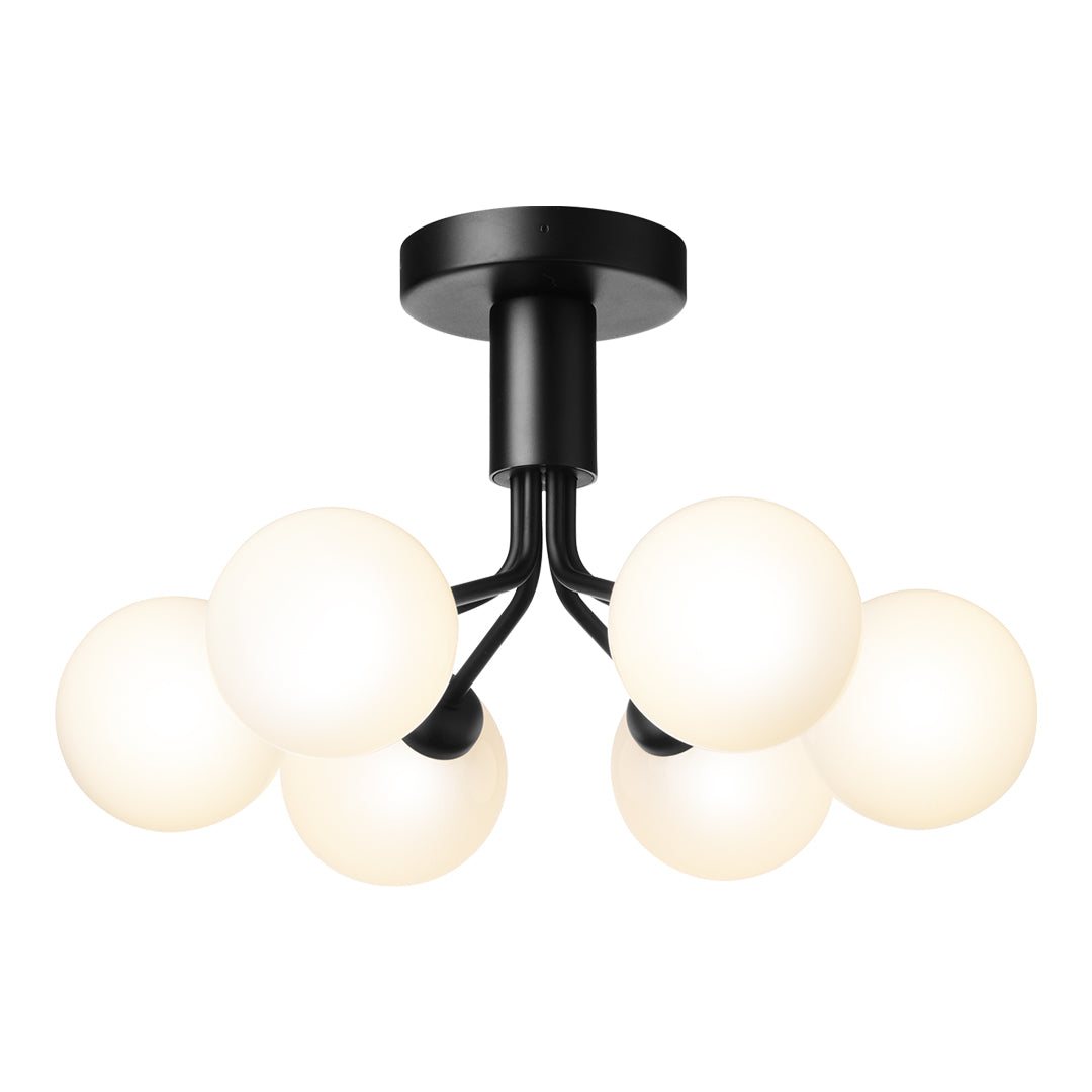 Apiales 6-Light Modern Ceiling Light Fixture - Elegant Flush Mount Lighting for Living Room, Bedroom, or Dining Room