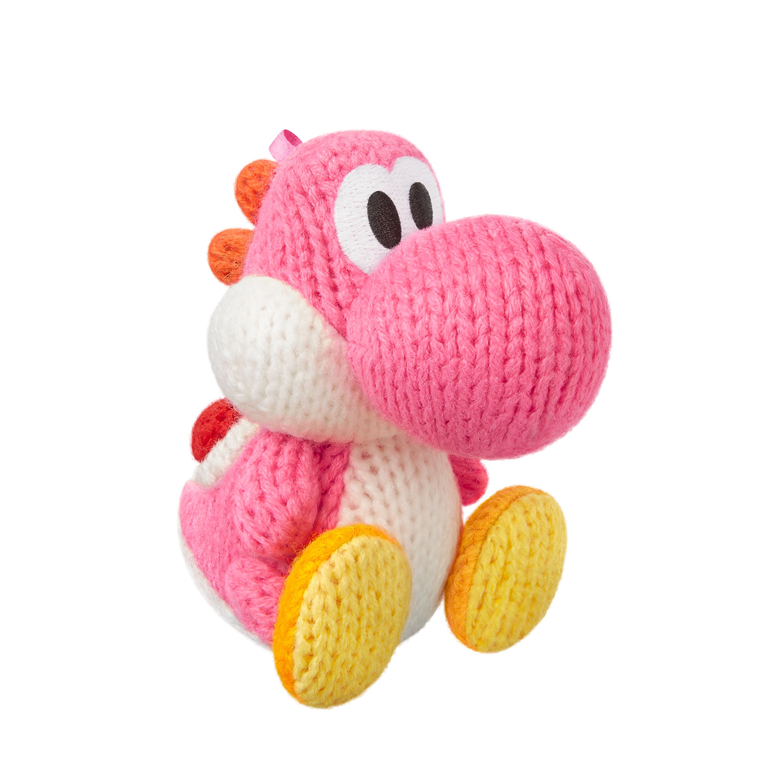 Nintendo Pink Yarn Yoshi Amiibo Figure - Super Mario Series Collectible Toy for Switch & Wii U - Perfect for Gaming, Display & Gift Giving