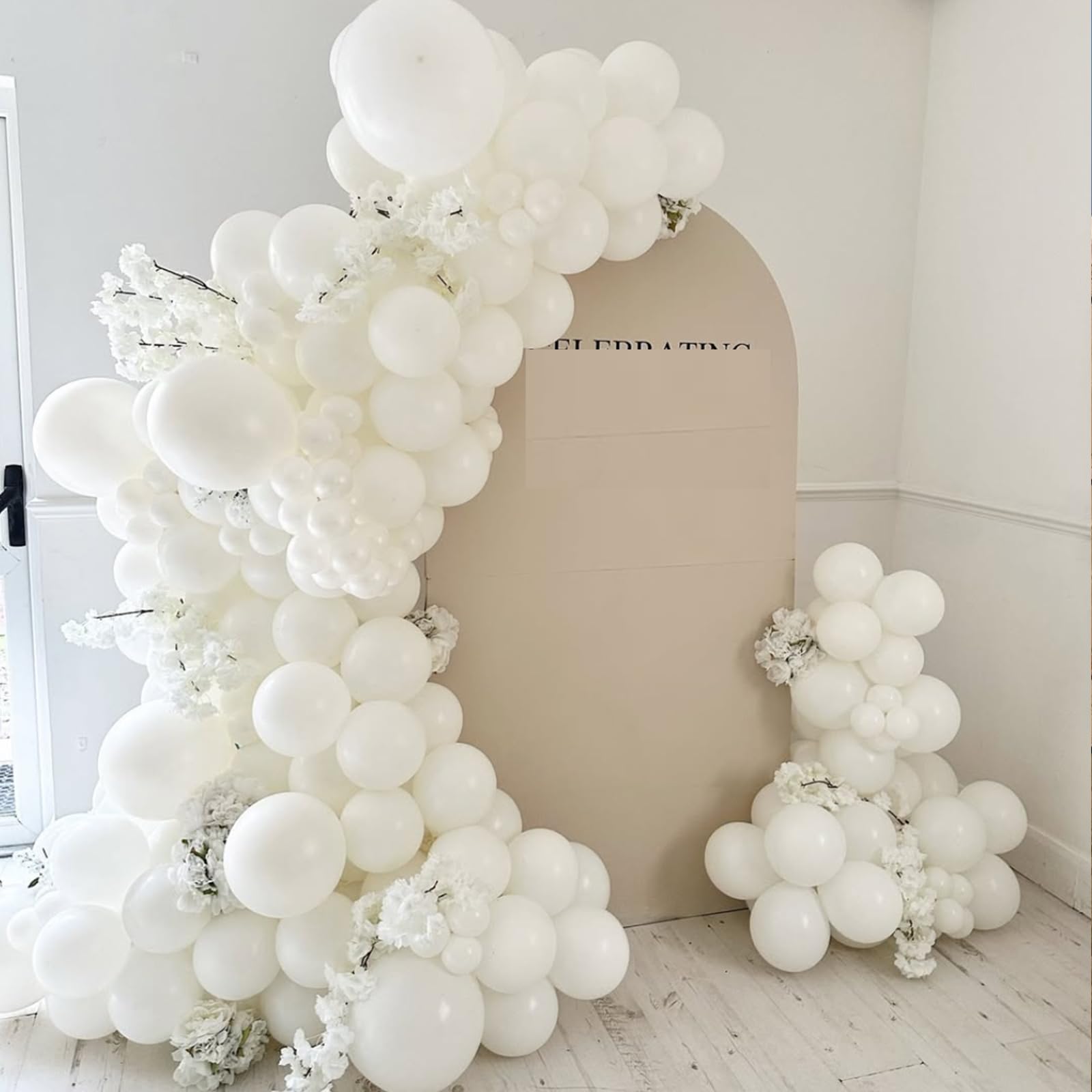 50 Pack White Latex Balloons 12 Inch - Helium & Air Fill Party Balloons for Wedding, Birthday, Baby Shower Decorations - Perfect for Indoor & Outdoor Party Decor, Balloon Arches, Ceiling Displays