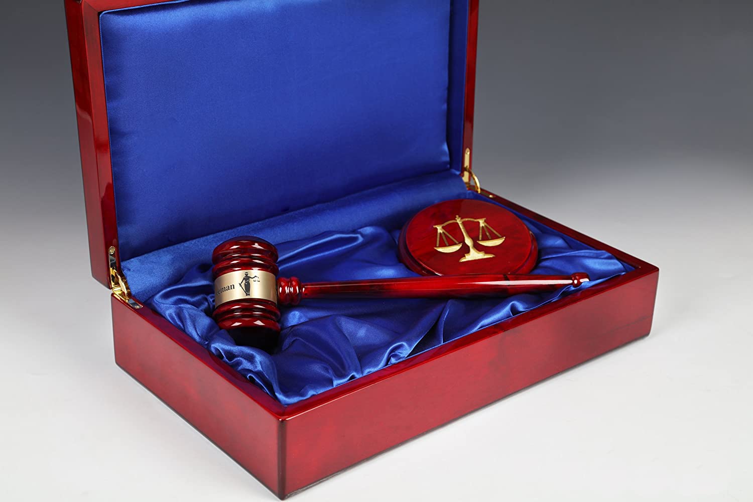 Premium Rosewood Gavel Gift Set with Laser Engraved Sound Block & Presentation Box - Perfect Lawyer, Judge, Mayor & City Council Gift for Courtroom, Ceremonies & Office Decor