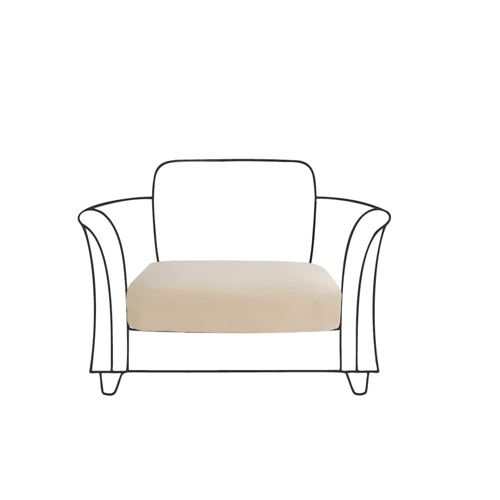 AURLOE Waterproof Stretch Sofa Slipcover - 1pc Elastic Couch Cover Furniture Protector for Armchair, Loveseat, 3 & 4 Seater - Beige | Perfect for Living Room, Bedroom & Pet-Friendly Homes