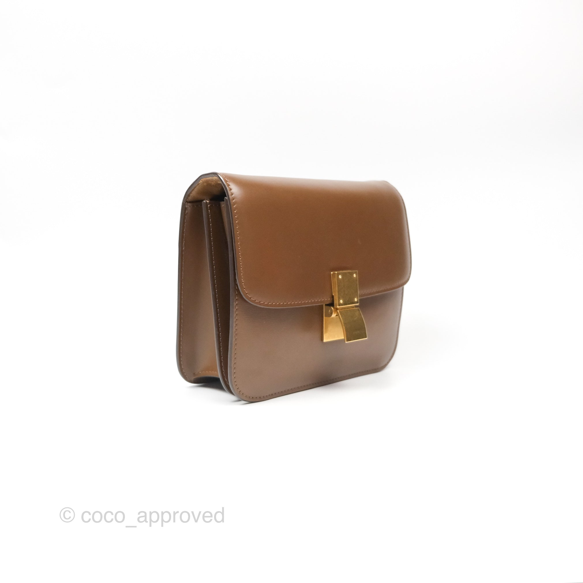 Celine Teen Classic Box Bag in Caramel Box Calfskin Leather - Perfect for Work, Travel & Everyday Luxury