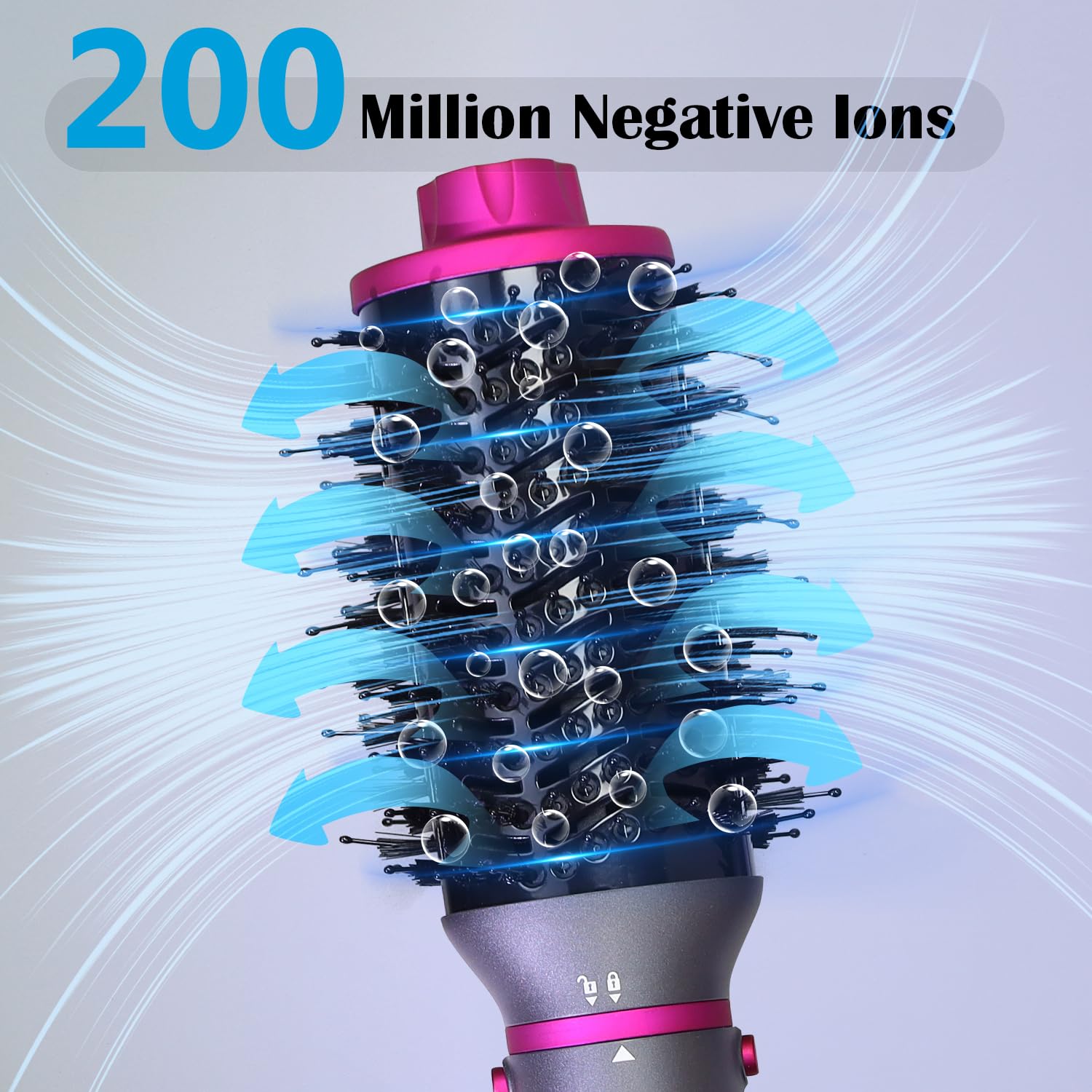 4-in-1 Hair Dryer Brush with Negative Ion & Diffuser - Salon Styling at Home