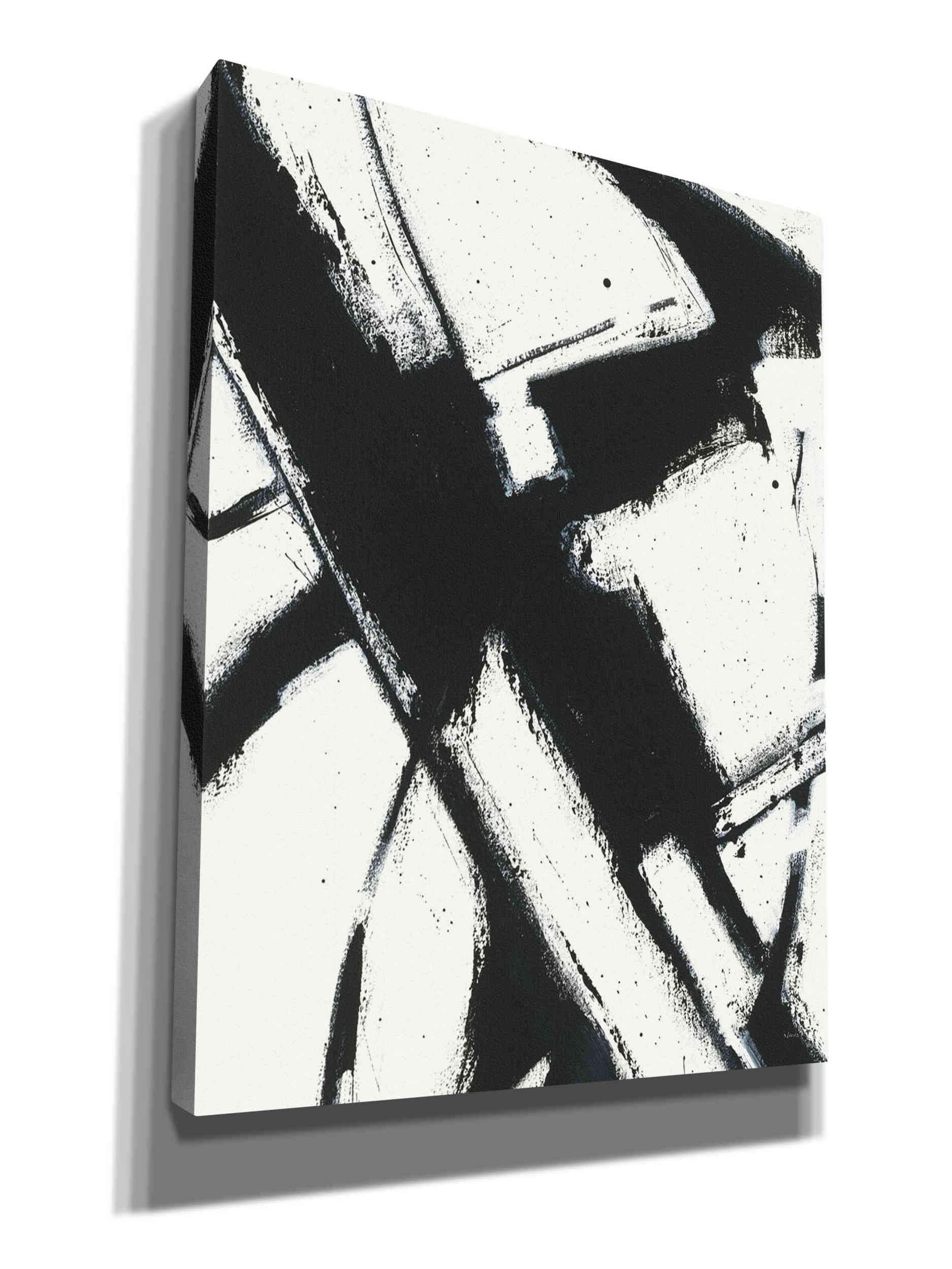 Expression Abstract I White Crop by Shirley Novak - 12x16 Inch Canvas Wall Art for Living Room, Bedroom & Office Decor