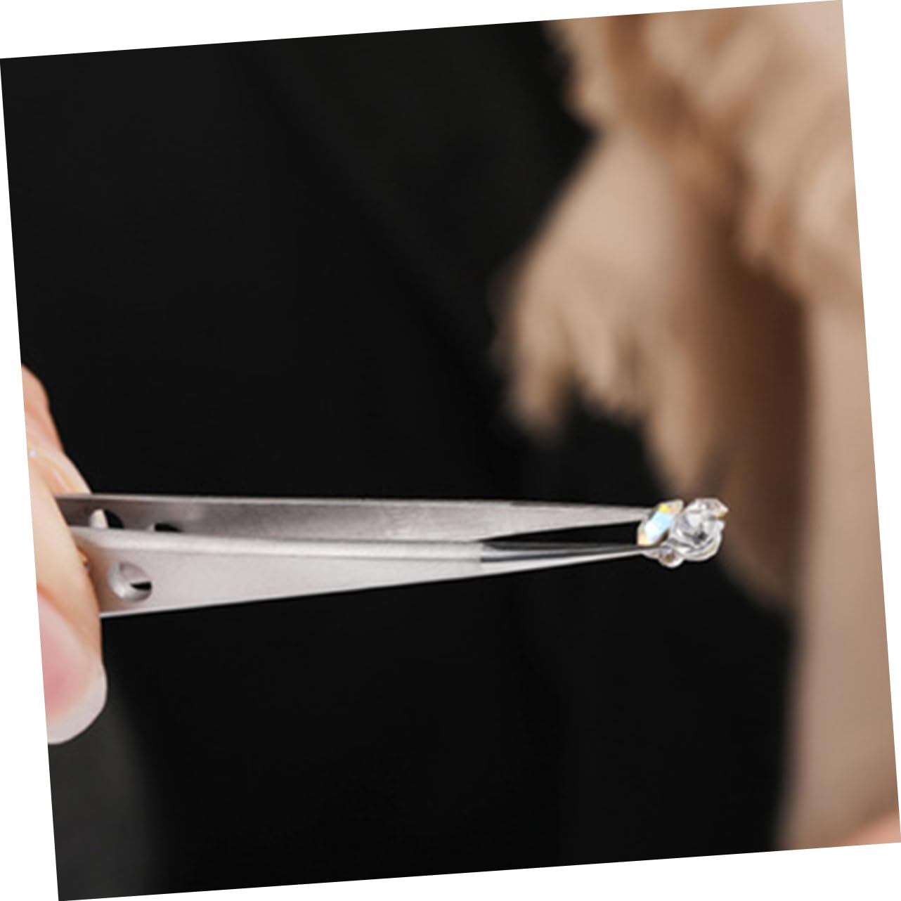 2pcs Professional Eyelash Extension Tweezers - Lash Applicator Tool for False Lashes & Extensions, Precision Nail Extension Tweezers - Perfect for Salon, Home Use & DIY Beauty