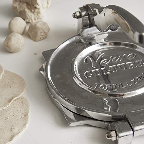 Verve CULTURE 9-Inch Aluminum Tortilla Press - Heavy Duty Taco & Quesadilla Maker for Authentic Mexican Street Food (Aplastador de Tortillas) - Perfect for Home Kitchens & Taco Tuesday Parties