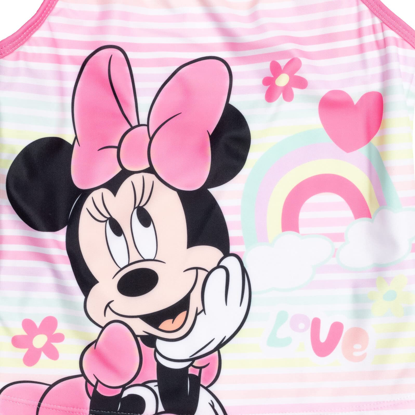 Disney Princess Minnie Mouse Frozen 3-Piece Swimsuit Set for Girls - Tankini Top, Bikini Bottom & Hair Scrunchie (Infant to Big Kid Sizes) | Perfect for Beach, Pool & Summer Vacation