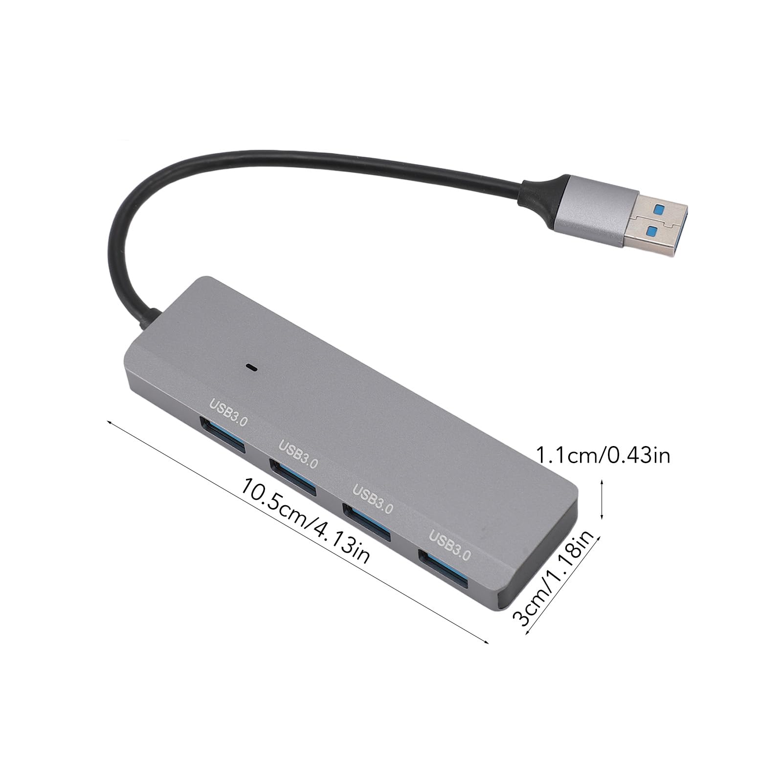 High-Speed USB 3.0 Splitter Hub - 4 Port USB Hub with Heat Resistance & Durable Design for PC, Laptop, Printer - Perfect for Home Office, Gaming & Multi-Device Charging Station