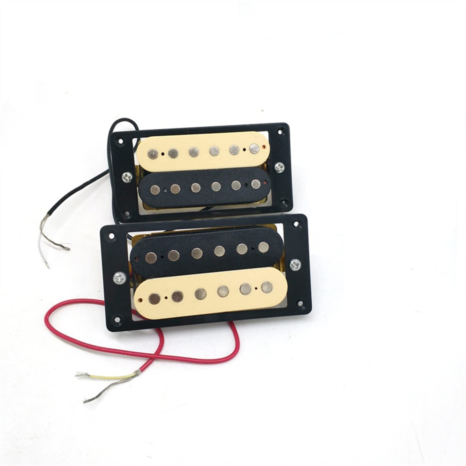 2Pcs Zebra Humbucker Double Coil Electric Guitar Pickups - High Output Guitar Parts for Rock, Blues & Metal Music Performance