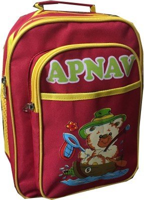 Apnav Waterproof Kids School Backpack - Red & Yellow, Lightweight Durable Bookbag for Boys & Girls, Perfect for Elementary, Middle School & Outdoor Activities