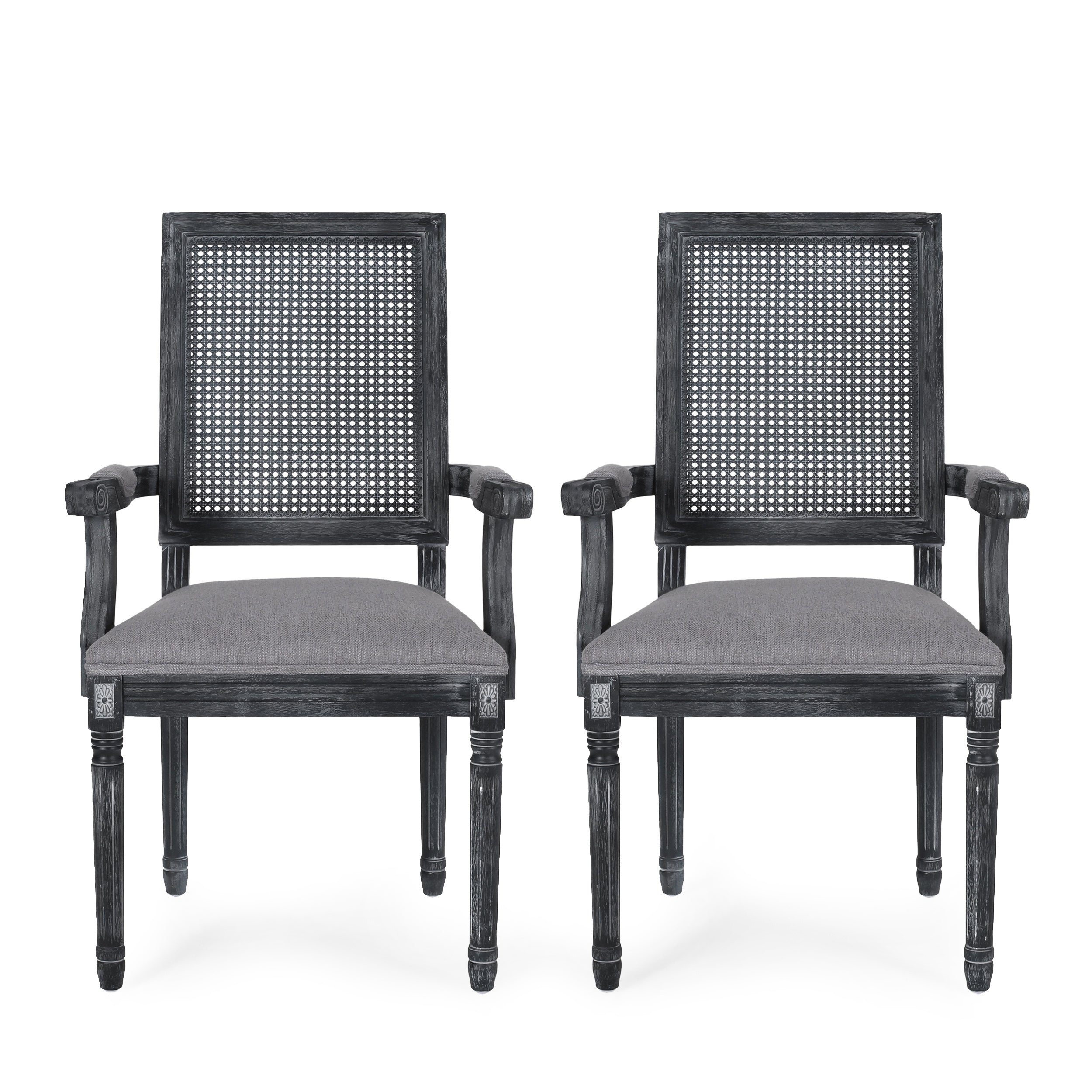 8 Modern Dining Chairs Set - Sturdy Wooden Kitchen Chairs with Padded Seats - Comfortable Home Restaurant Furniture for Dining Room, Kitchen, and Cafe Use
