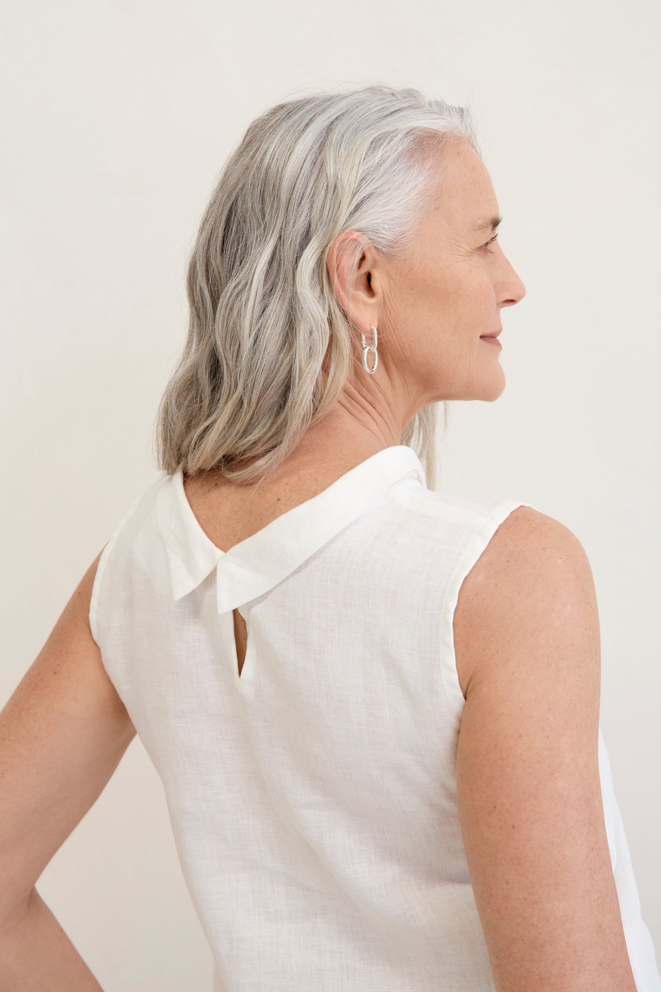 Celine Linen Top for Women - Soft Breathable Warm White Blouse for Summer & Spring | Casual Wear, Office Outfits, Date Night & Vacation Essentials