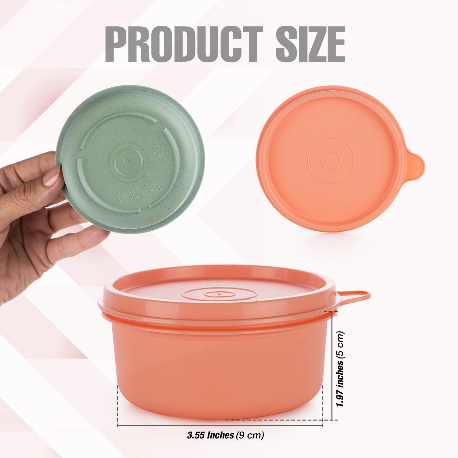 10-Pack 9 oz Small Round Airtight Food Storage Containers with Lids - Leakproof Reusable Plastic Bento Boxes for Lunch, Snacks, Meal Prep | Perfect for Kitchen Organization, Picnics & On-the-Go Meals