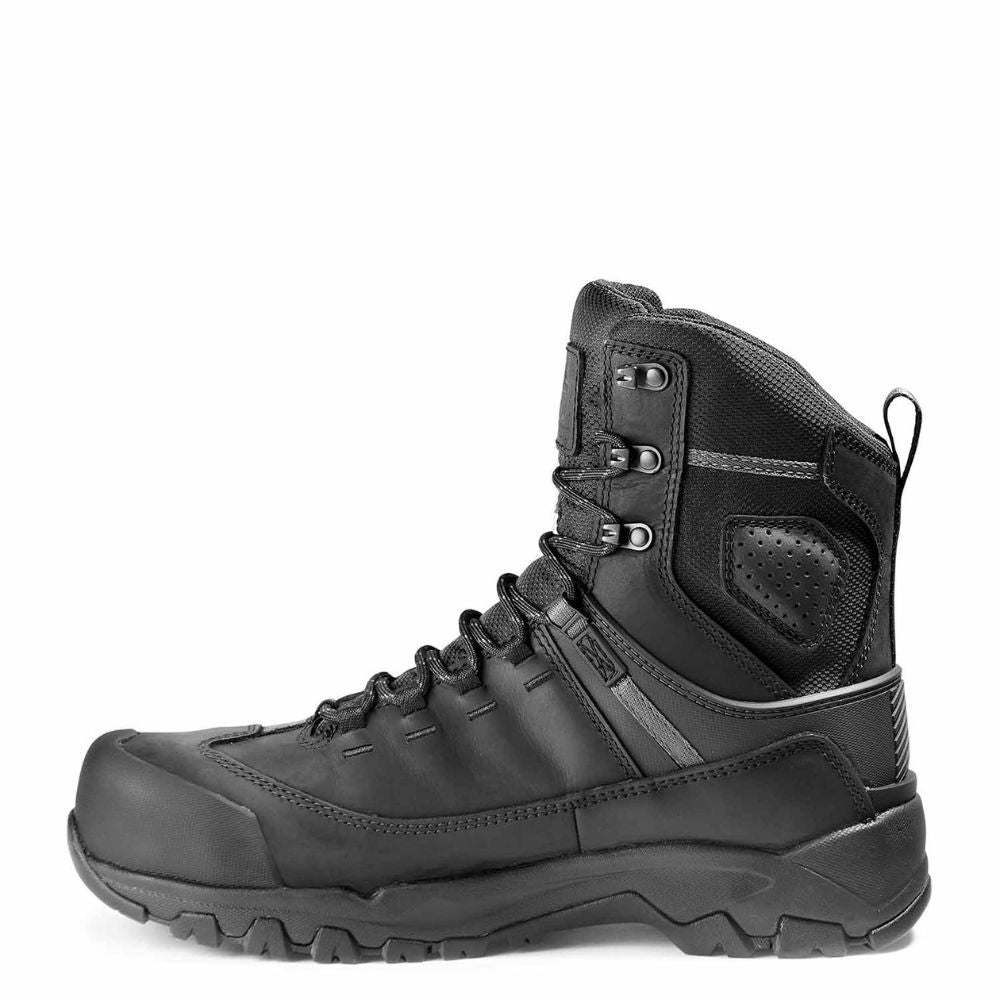 Kodiak Quest Bound Men's 8 Inch Waterproof Steel Toe Work Boots - Black (KD0A4THHBLK) | Slip Resistant & Comfortable for Construction, Hiking & Outdoor Work