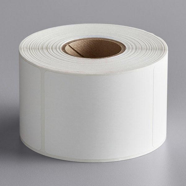 Globe E13 White Blank Permanent Direct Thermal Labels - 12 Rolls (545 Labels/Roll) for Shipping, Packaging & Inventory Management