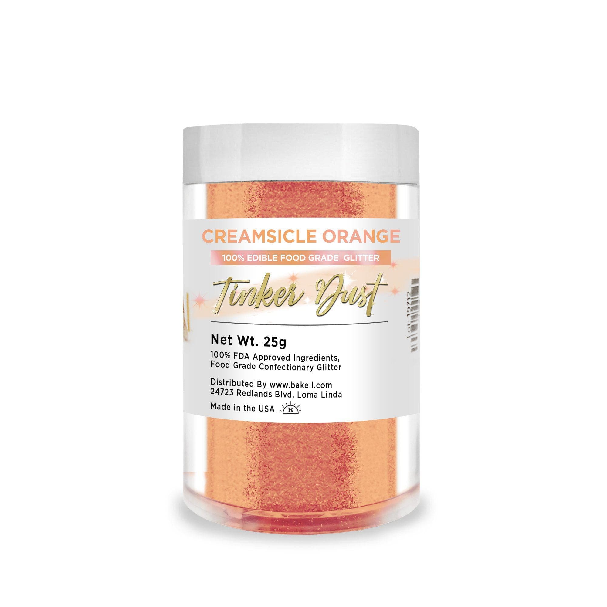 Bulk Size Creamsicle Orange Tinker Dust® Glitter for DIY Crafts, Nail Art, and Party Decorations – Vibrant & Long-Lasting Sparkle