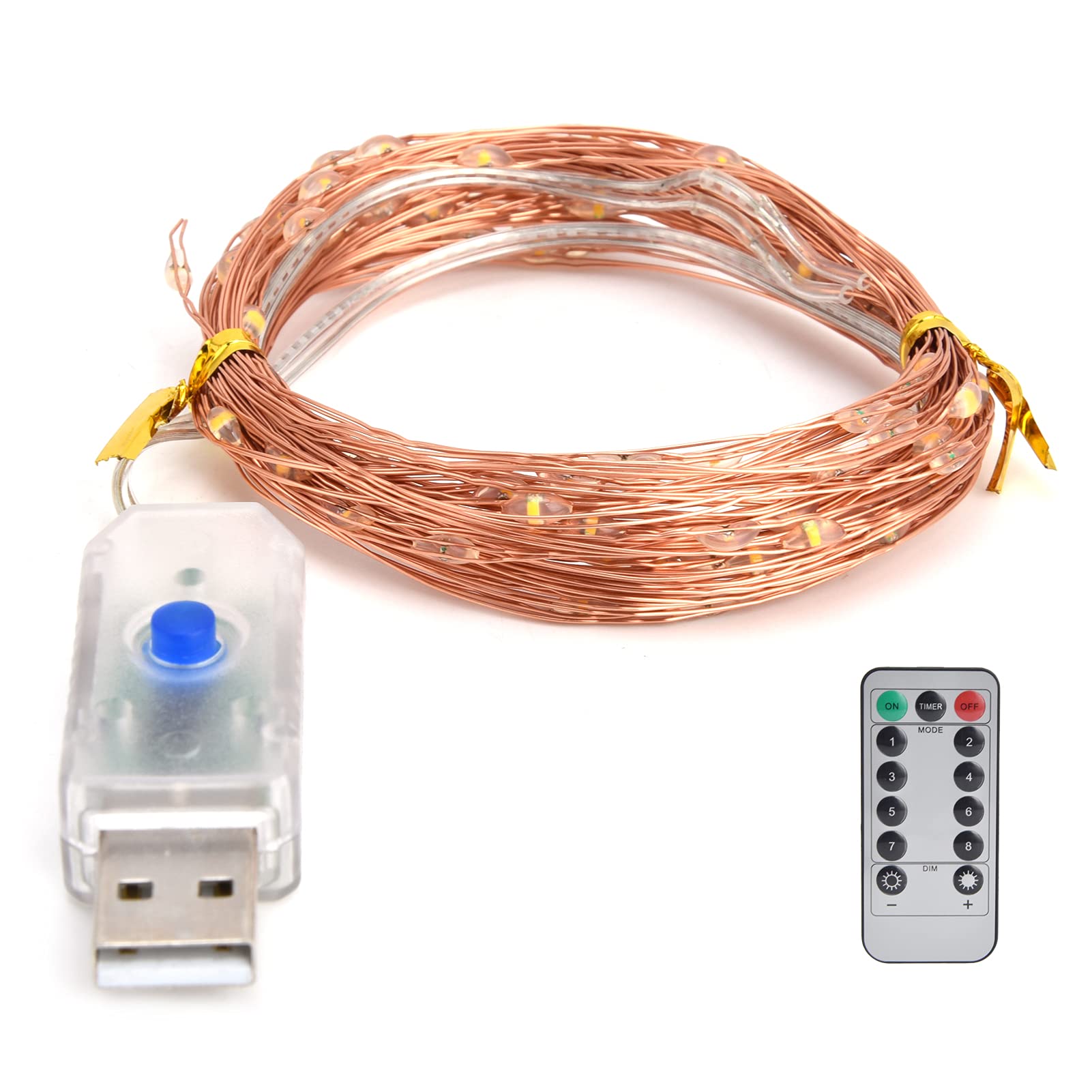 Talany 33ft LED Remote Control String Lights - Warm White Fairy Star Lights, Energy Efficient & Safe for Indoor/Outdoor Use - Perfect for Christmas, Birthday Parties, Weddings & Home Decor
