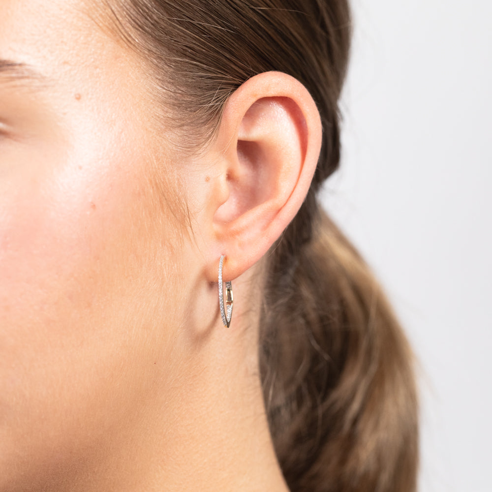1/4 Carat Luminesce Lab Grown Diamond Hoop Earrings in 9K Yellow Gold - Elegant Everyday Jewelry for Women