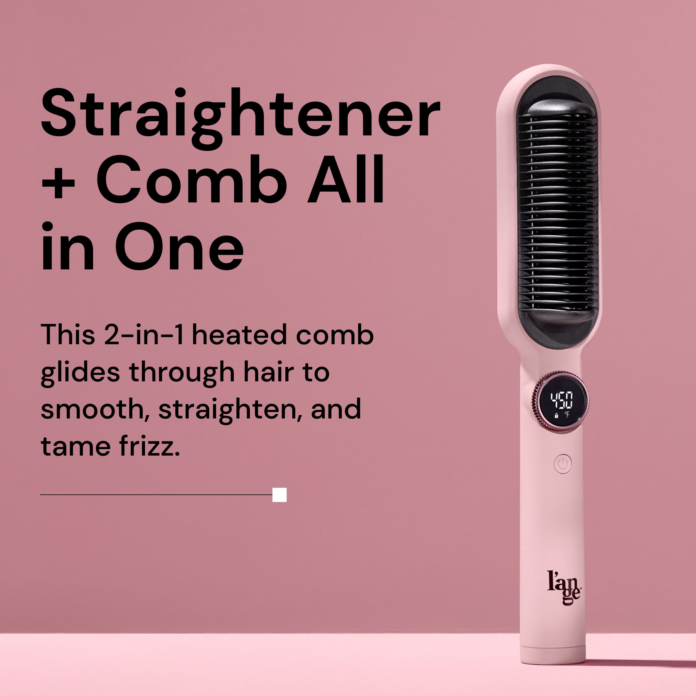 Smooth It Hair Straightening Brush - Professional Ionic Ceramic Flat Iron for Frizz-Free, Silky Hair | Perfect for Home Use, Travel & Salon Styling