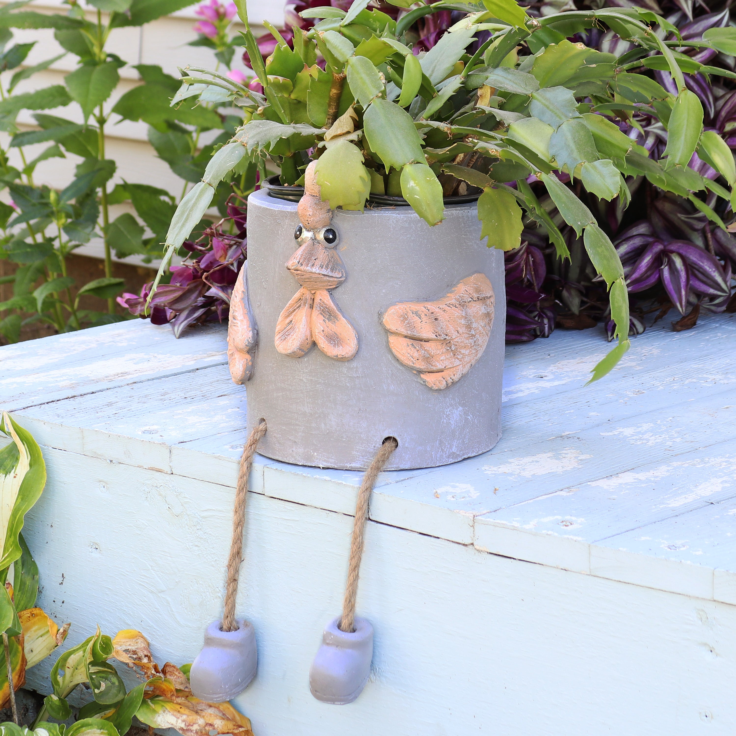 Sunnydaze Tate the Turkey Indoor Planter Statue - 8.5