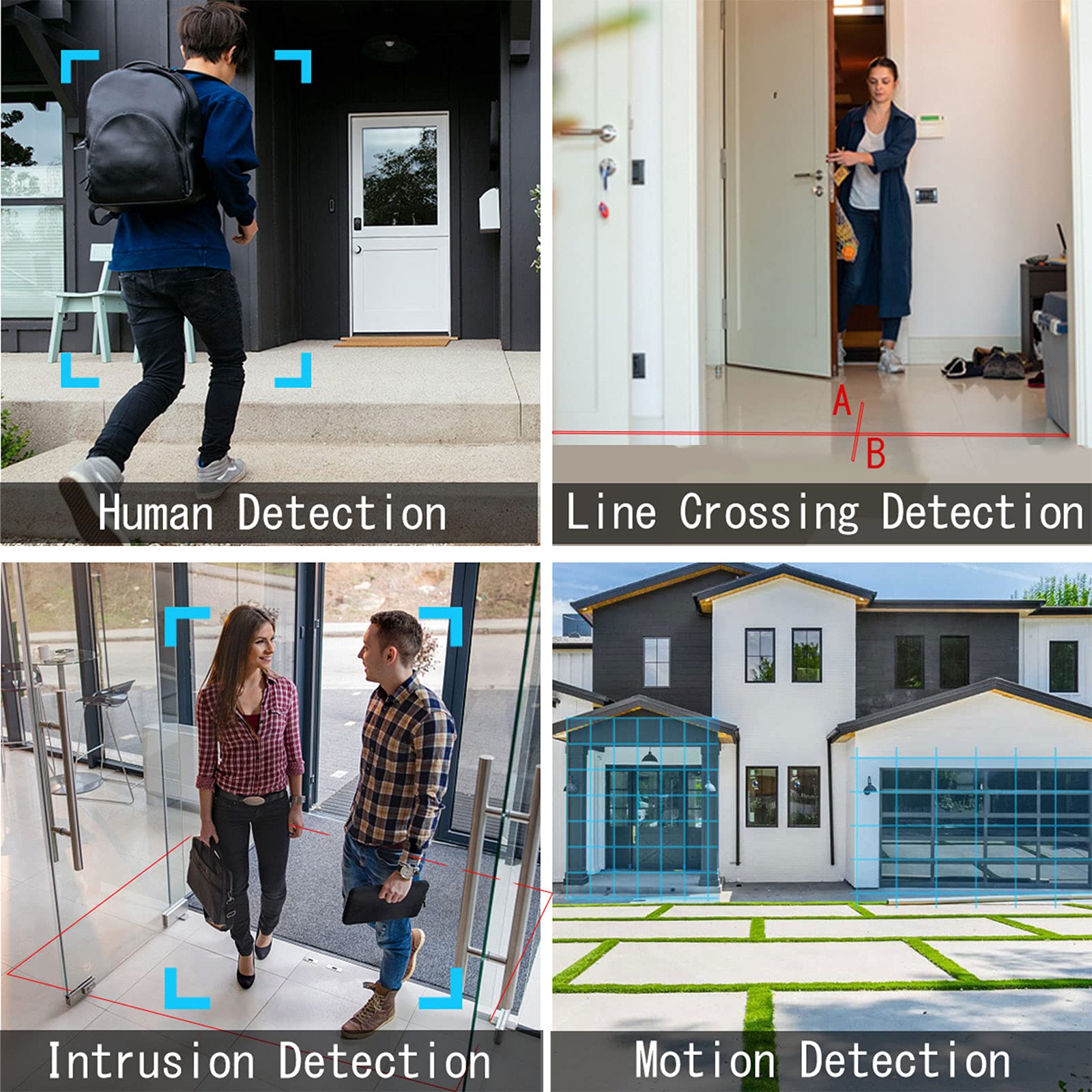 Brillcam 4K PoE Security Camera - 8MP Outdoor Bullet Camera with 115ft Night Vision, 2.8mm Lens, Built-in Mic & SD Slot (128GB Included) | Human/Intrusion/Motion Detection | Ideal for Home Security, Business Surveillance & Property Monitoring
