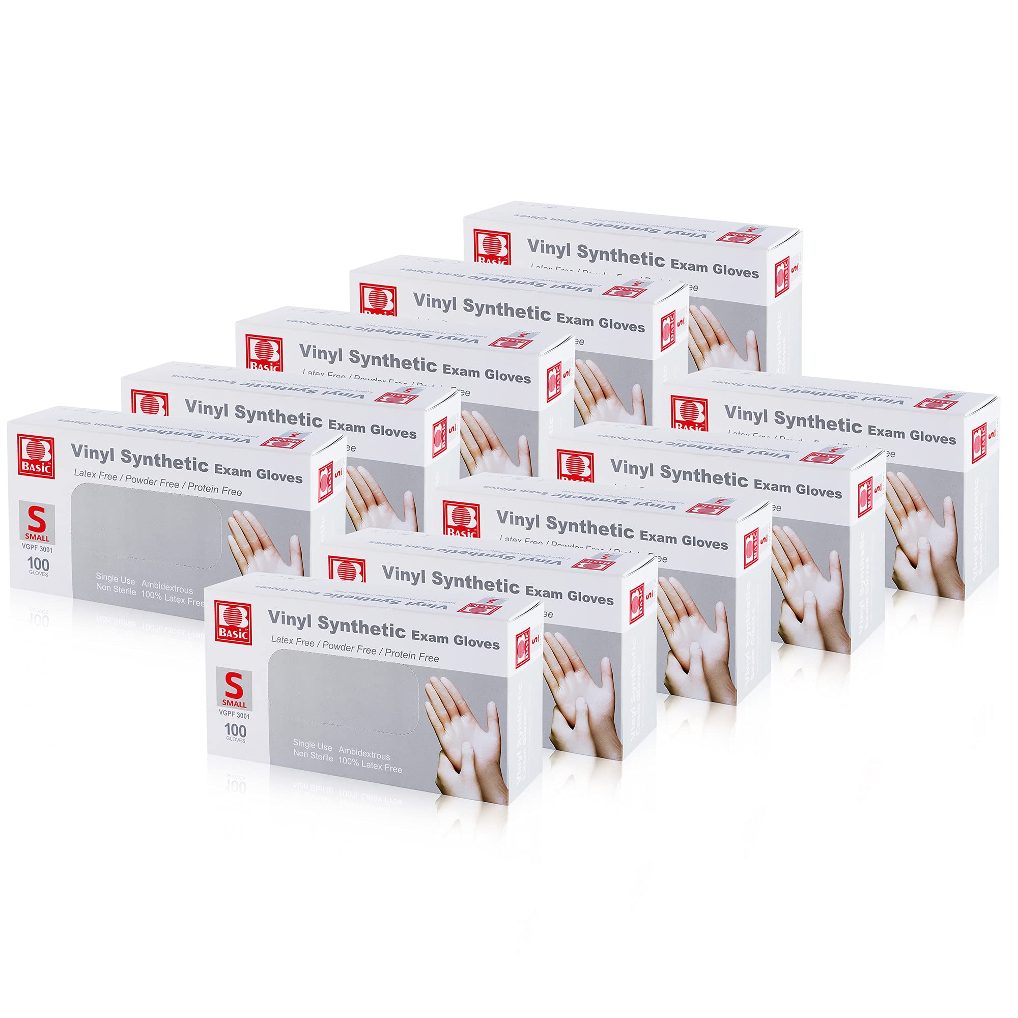 Disposable Medical Vinyl Exam Gloves - Latex-Free, Powder-Free, 100PCS - Ideal for Healthcare, Food Handling & Cleaning Protection