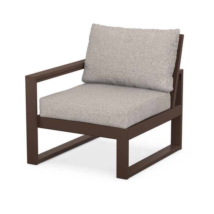 POLYWOOD EDGE Modular Left Arm Chair - Durable Outdoor Patio Furniture for Deck, Poolside & Garden - Weather-Resistant & Comfortable Seating