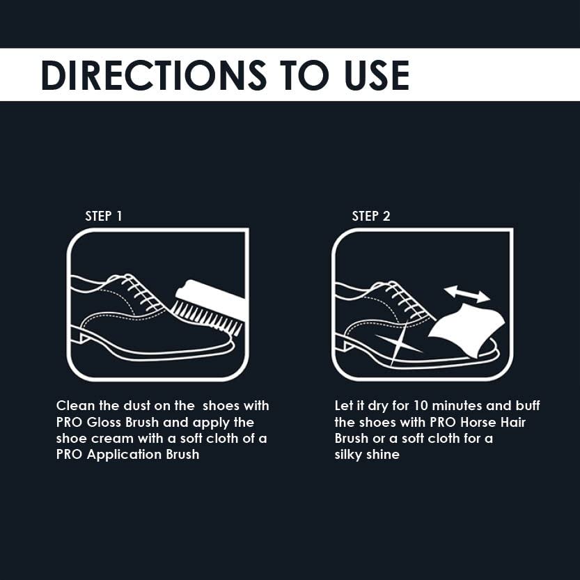 Premium PRO Shoe Cream Polish Kit - Deep Nourishing & High Shine Leather Conditioner for Men's Dress Shoes, Boots & Bags | Professional Shoe Care Set for Daily Maintenance & Special Occasions