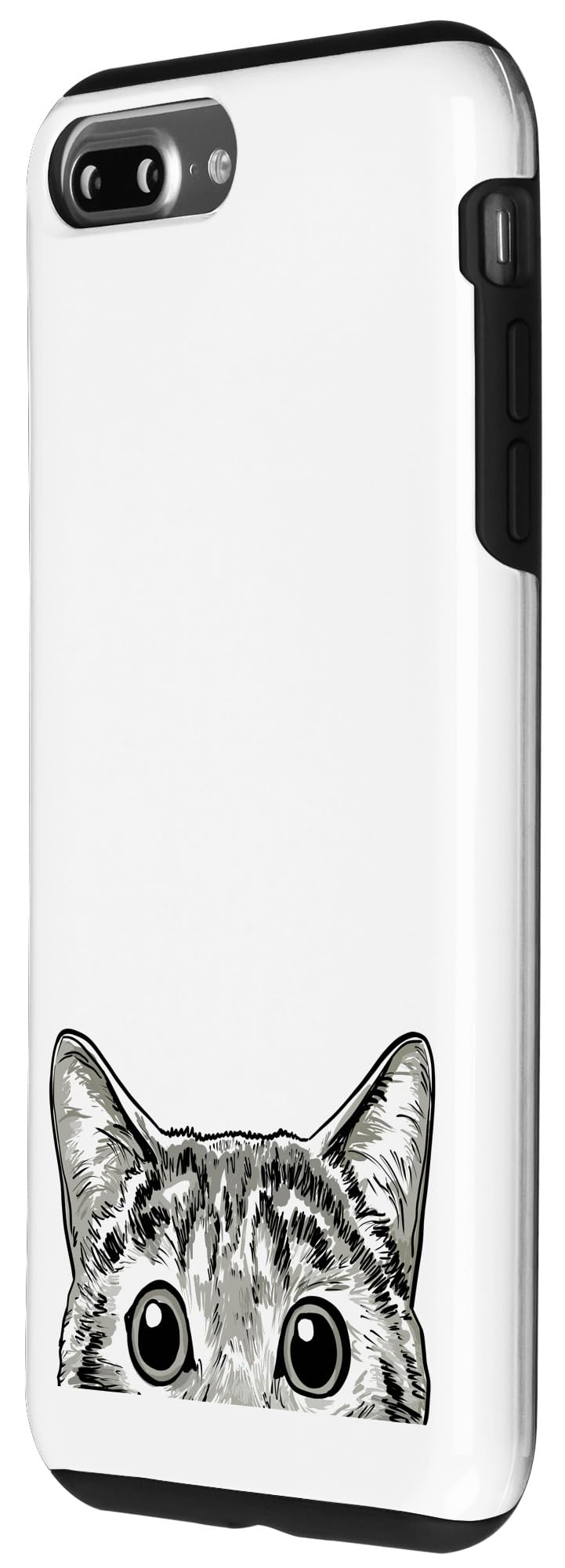 iPhone 7 Plus/8 Plus Cute Peeking Cat Phone Case - Protective Cover for Women & Girls - Perfect for School, Work & Daily Use