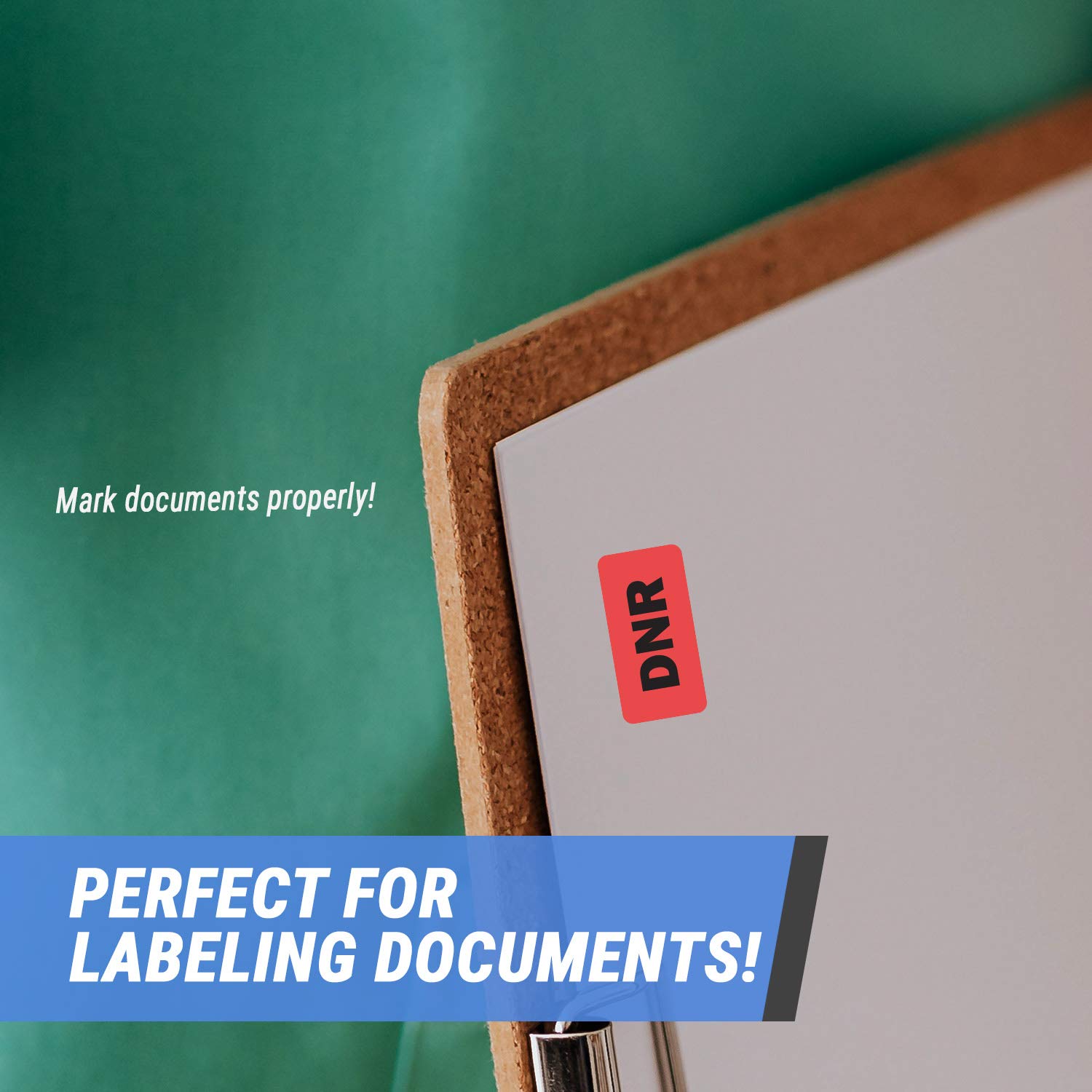 300 DNR Label Stickers - 1 x 2 Inch Do Not Resuscitate Medical Stickers for Prescriptions, Veterinary, Pharmacy & File Folders - Durable Adhesive for Medical Charts, Rx & Vet Tech Use - Perfect for Hospitals, Clinics & Emergency Kits (1 Pack of 300 Labels)
