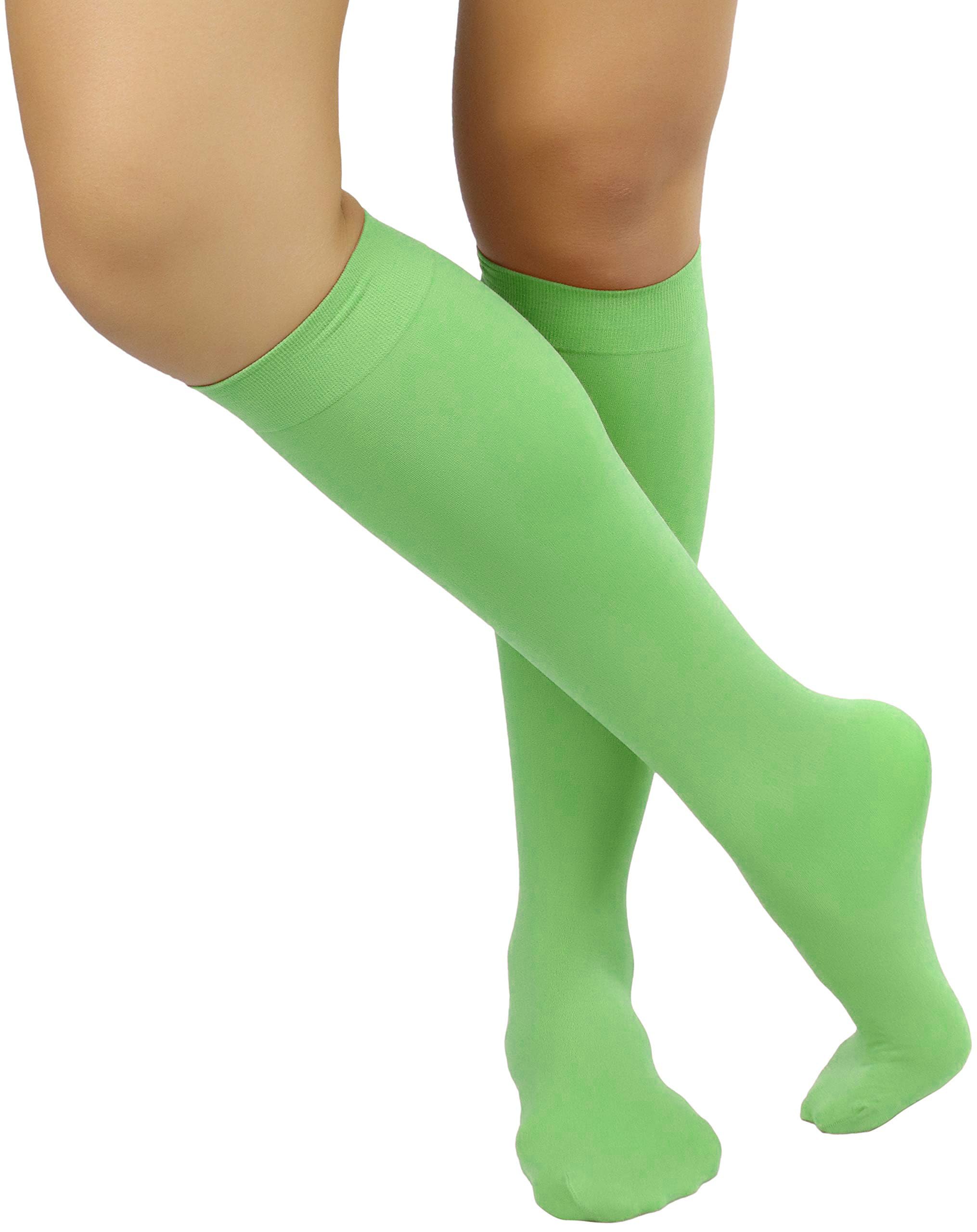 ToBeInStyle Women's Fashion Opaque Nylon Knee High Socks - Warm & Comfortable Winter Socks for Boots, Office, and Casual Wear - Perfect for Cold Weather & Everyday Outfits