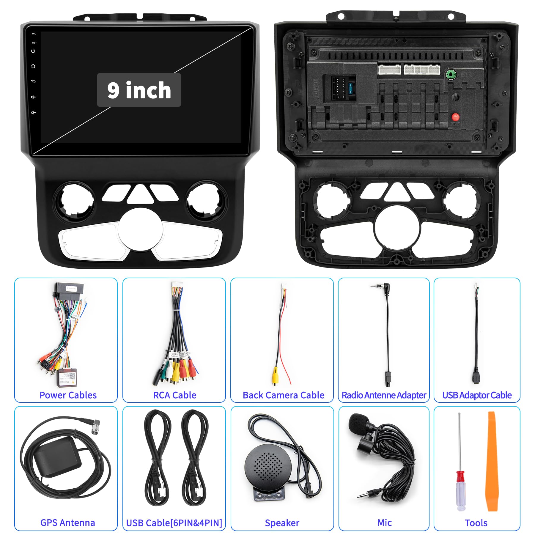 Dodge RAM 1500 2500 3500 Car Stereo with Android 12 - 9