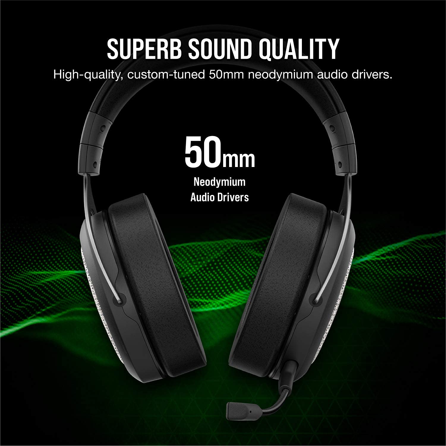 Corsair HS75 XB Wireless Gaming Headset for Xbox Series X, S & One - Black/Silver - Immersive Surround Sound for Competitive Gaming & Streaming