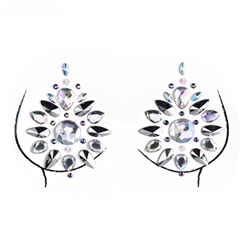 Acrylic Rhinestone Body Gems Stickers - Self-Adhesive Crystal Jewelry for Costume, Nipple, and Temporary Tattoo - 1 Sheet | Perfect for Festival, Rave, and Body Art Decoration