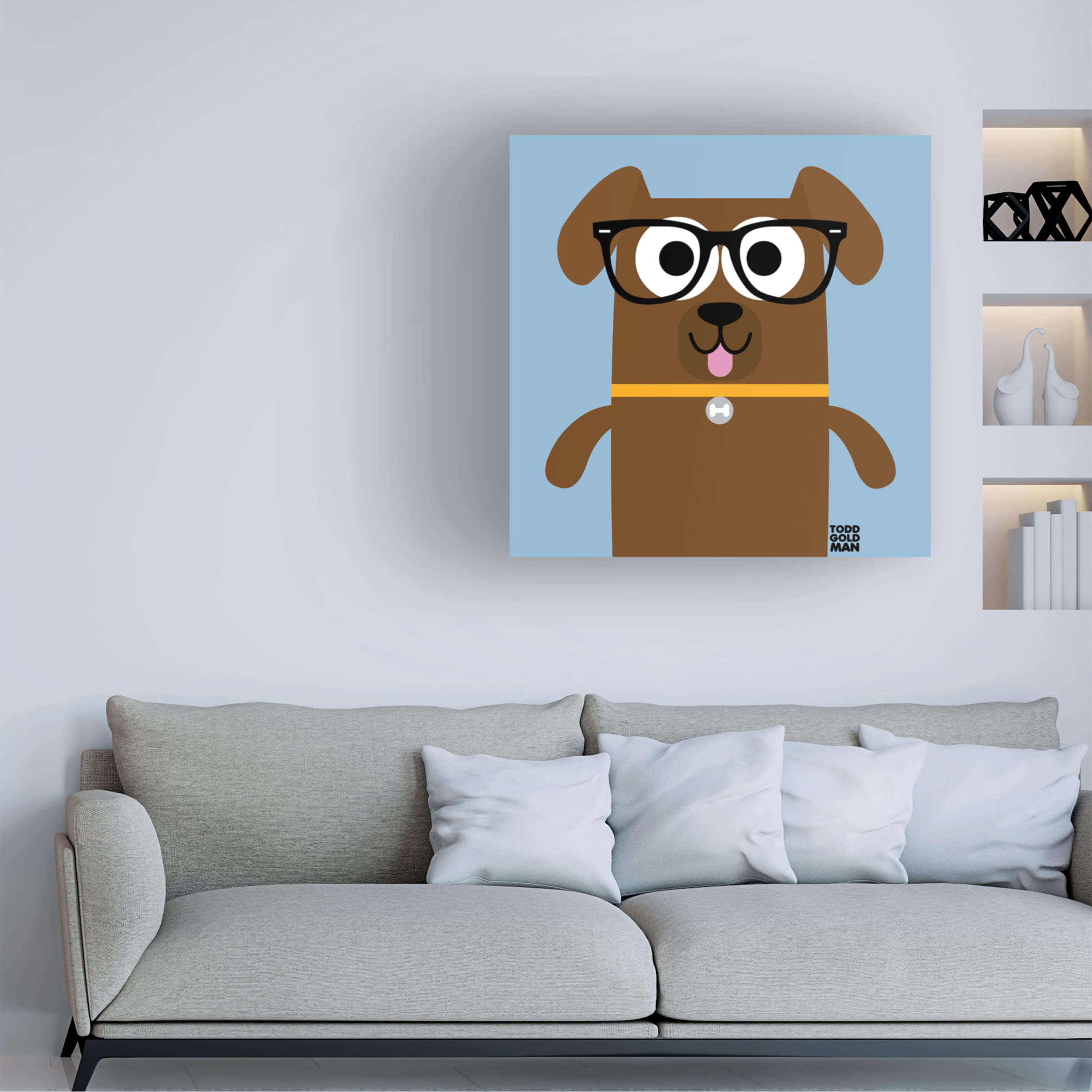 Trademark Fine Art 'Bow Wow Labrador' Canvas Art by Todd Art - Premium Dog Lover Gift for Home & Office Decor
