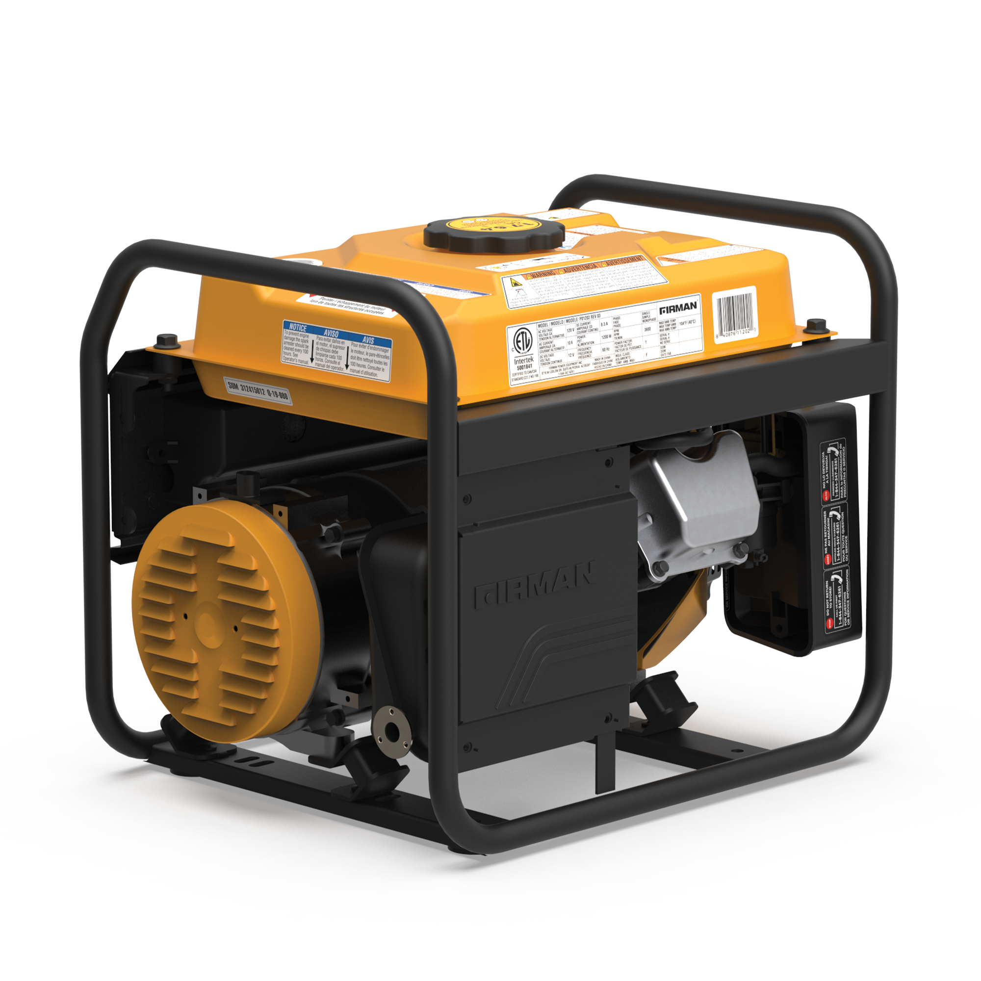 1500W Portable Gas Generator with Recoil Start - Reliable Power for Camping, Emergencies & Outdoor Activities