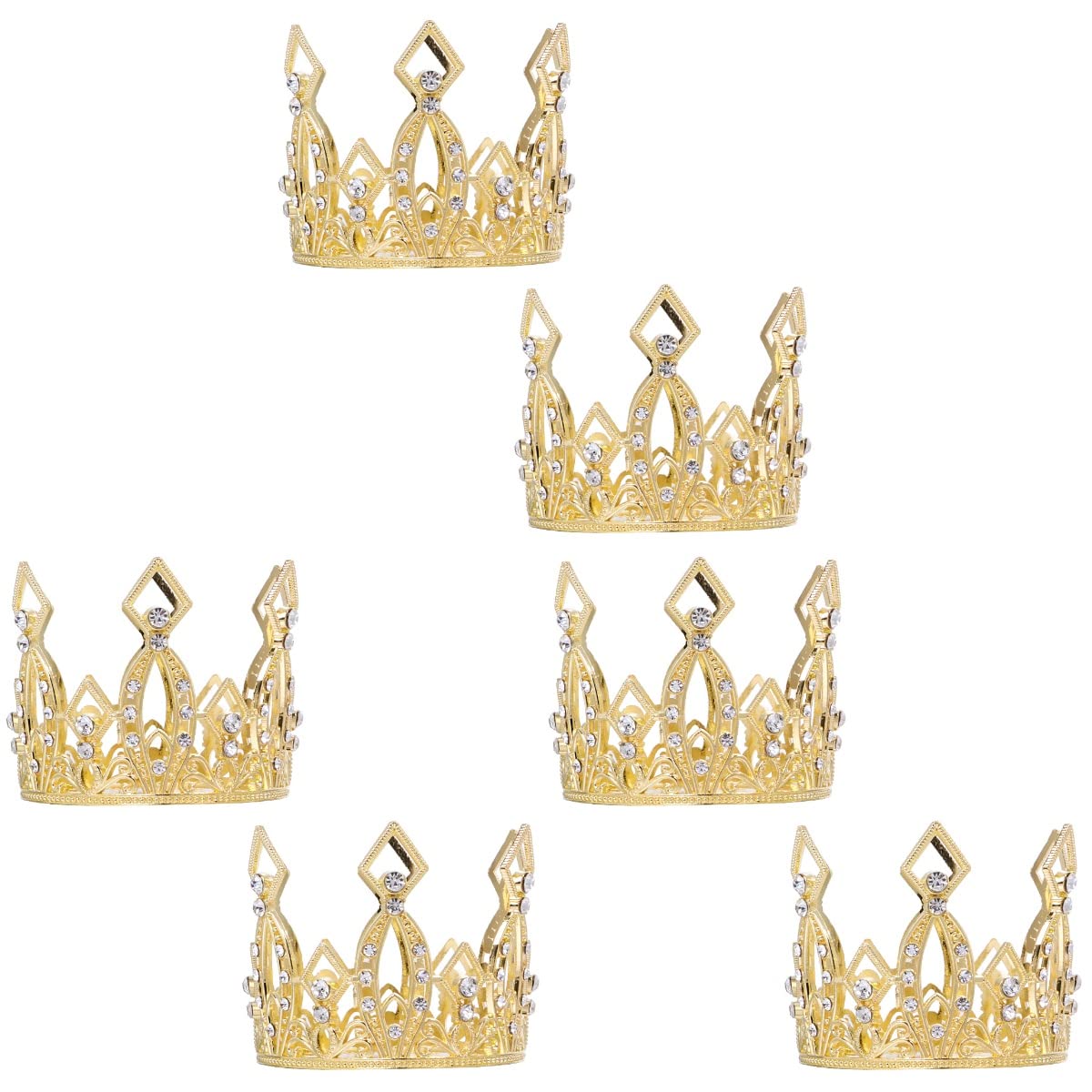 6 Pcs Baptism Cake Decorations Set - Turban Headbands for Birthday, Wedding & Dessert Crowns | Perfect for Girls' Parties, Baby Showers & Special Events
