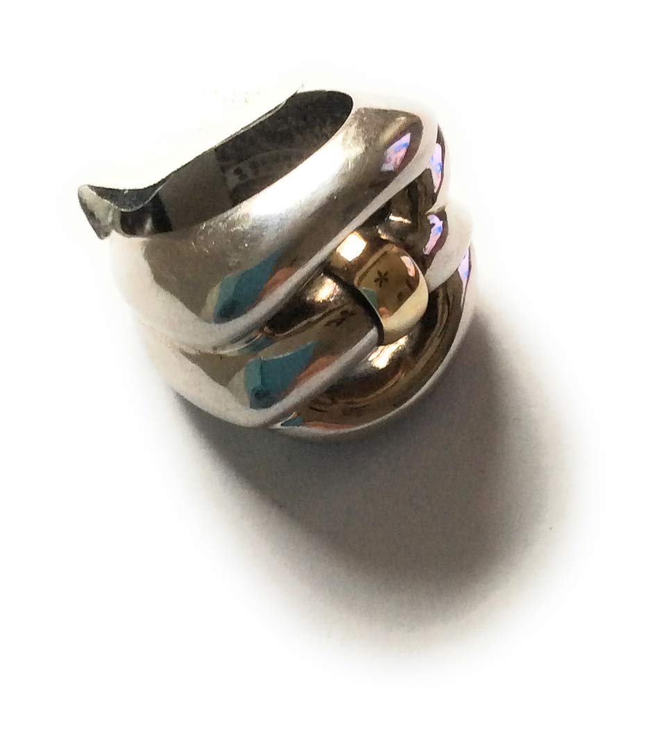 Elegant Sterling Silver & 18k Gold Ring for Women | Durable Wedding, Engagement & Anniversary Jewelry Gift | Perfect for Everyday Wear & Special Occasions