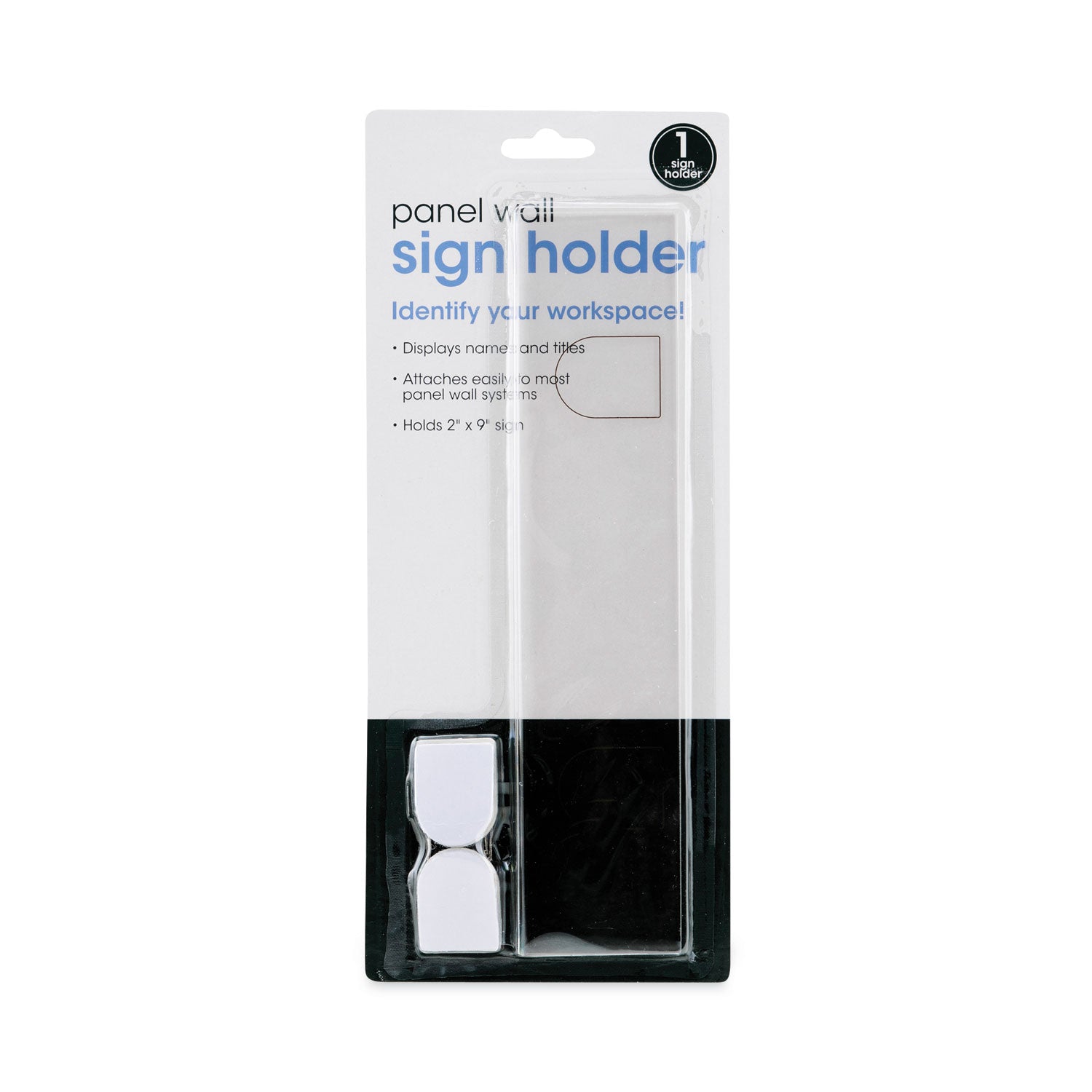 Advantus Clear Acrylic Panel Wall Sign Name Holder - 9