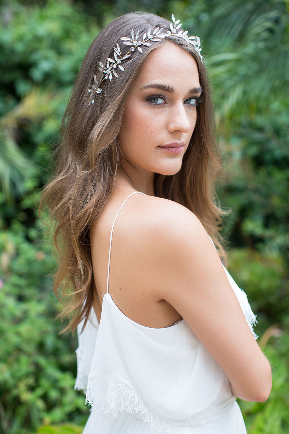 Daphne Halo Hair Clip - Elegant Rhinestone Bridal Headpiece for Weddings, Prom & Special Events