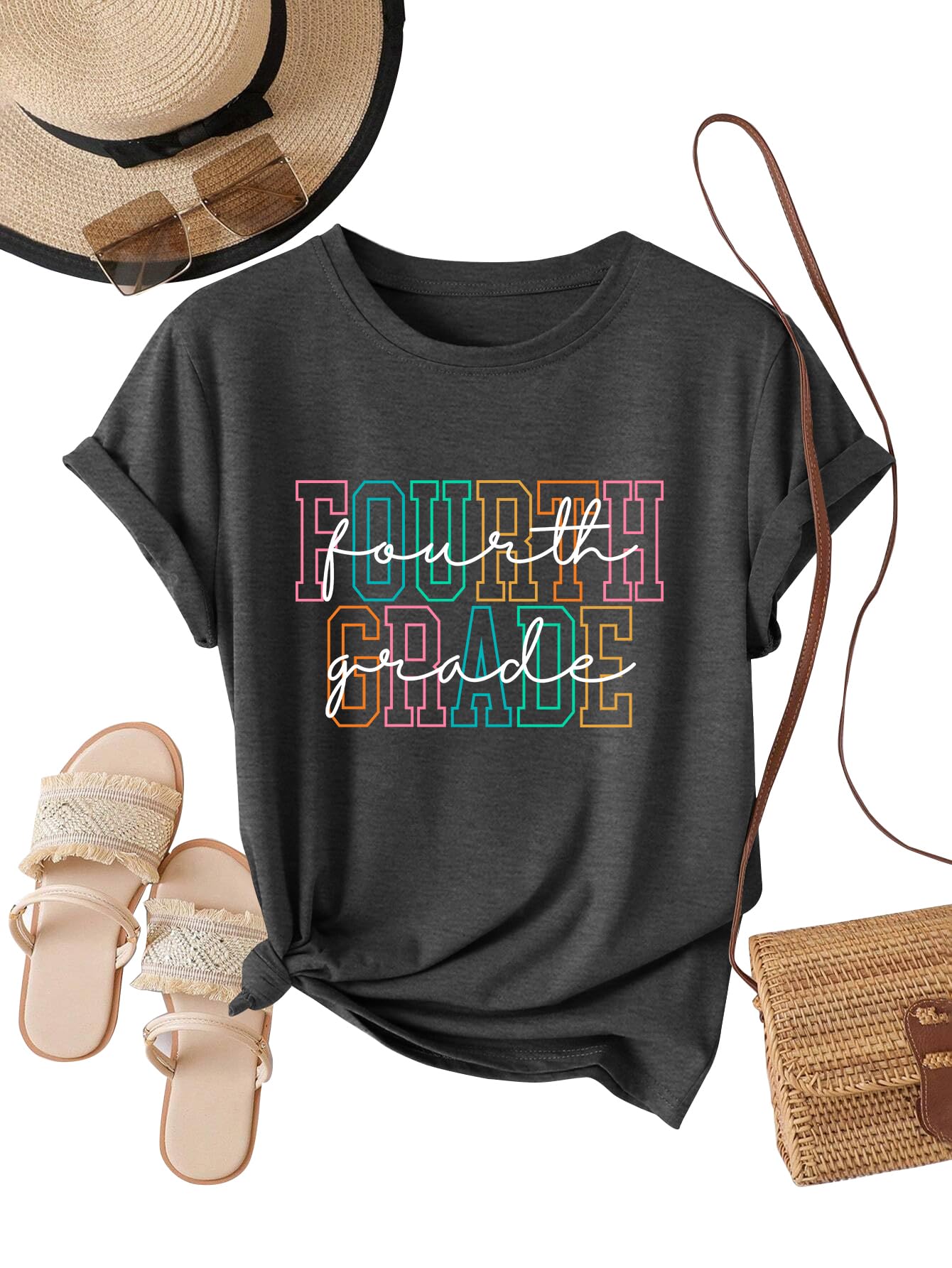 Kindergarten Teacher Graphic T-Shirt for Women - Cute Preschool Teaching Life Shirt - Perfect Teacher Appreciation Gift - Ideal for Classroom, School Events & Teacher's Day