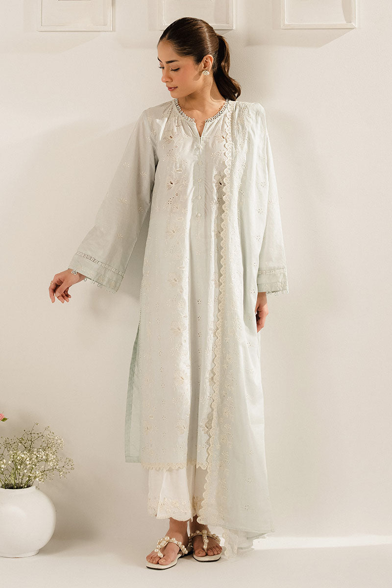 AZALEA 2-Piece Set (Embroidered Cotton Shirt & Dupatta Scarf) - Elegant Indian Ethnic Wear for Women, Perfect for Weddings, Festivals & Special Occasions