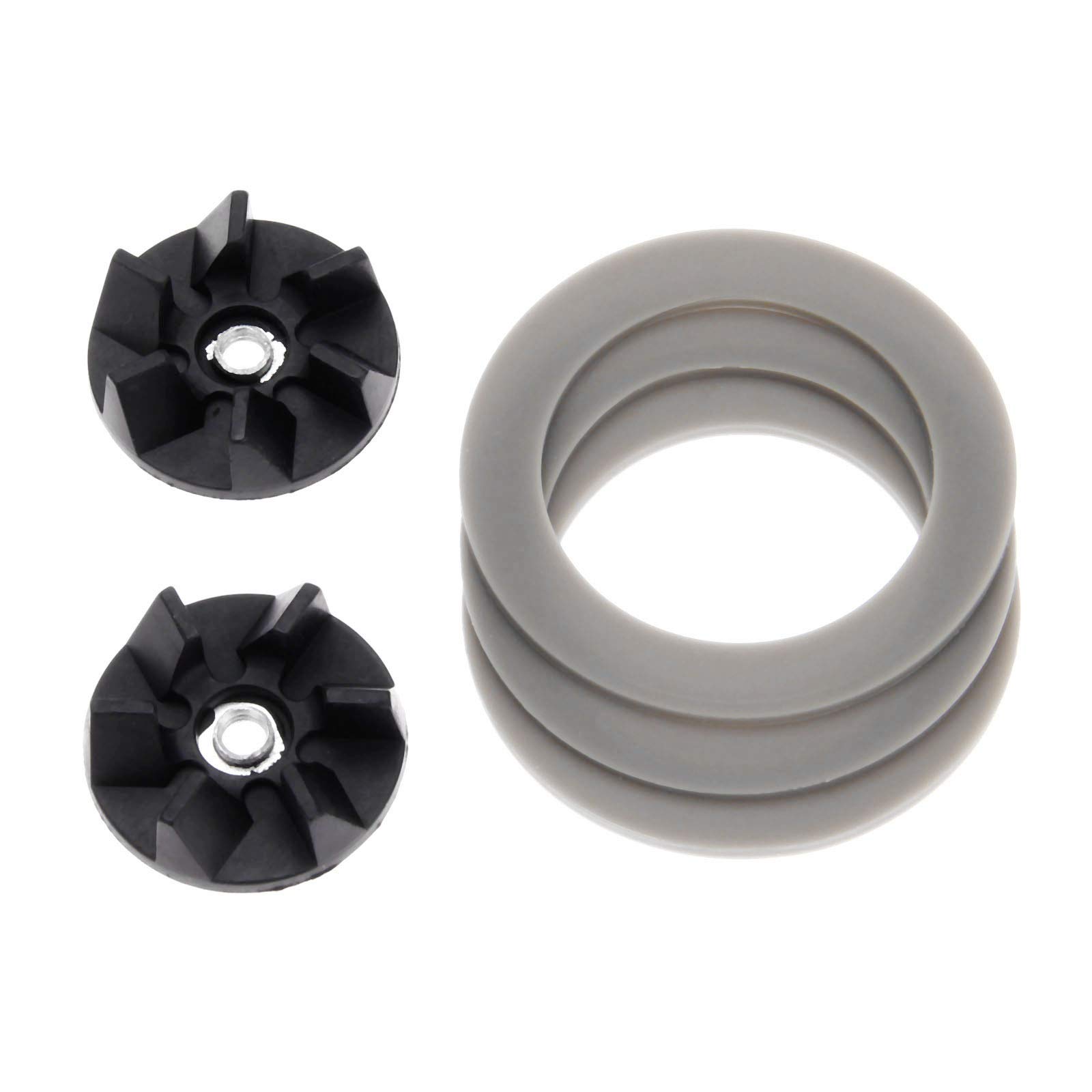 Hamilton Beach Blender Replacement Motor Drive Coupling Gear Clutch Kit - 2Pcs Coupling & 3Pcs Rubber Gasket Sealing O Ring - Compatible with Various Hamilton Beach Blender Models - Perfect for Smoothie Making & Food Processing