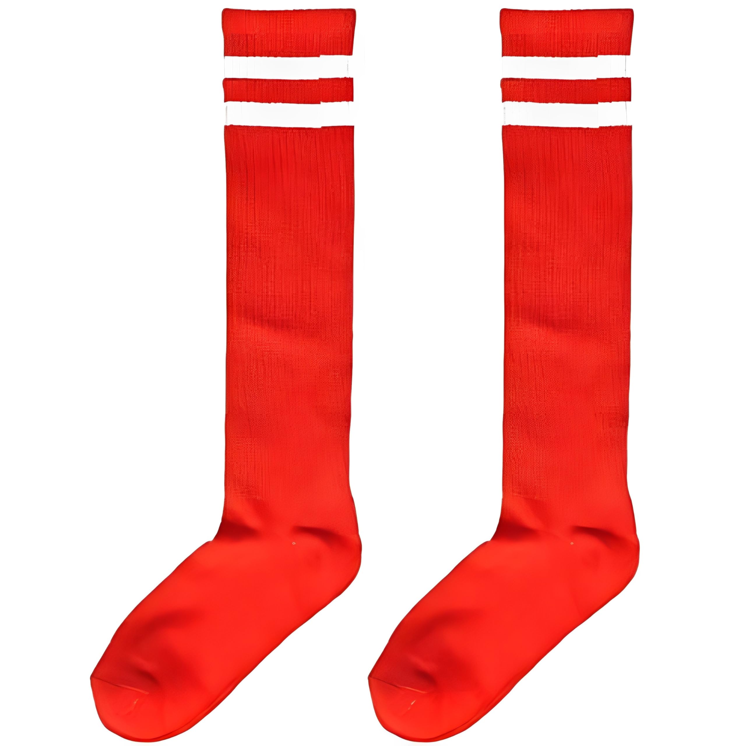 Amscan Red Striped Knee High Socks for Women - Fun Party Accessories & Costume Socks - Perfect for Halloween, Christmas, Cosplay & Themed Parties
