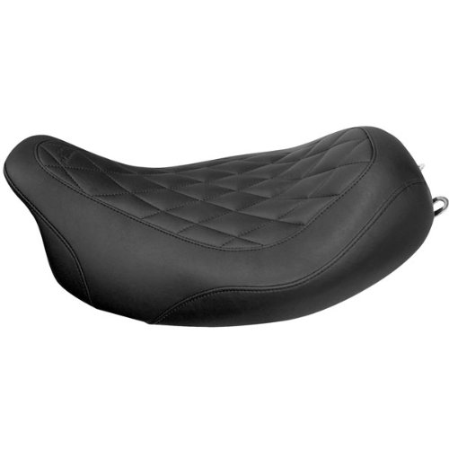 Mustang Wide Tripper Diamond Stitch Solo Seat for Harley Davidson FLH 1997-2007 - Premium Comfort Motorcycle Seat for Long Rides & Cruising