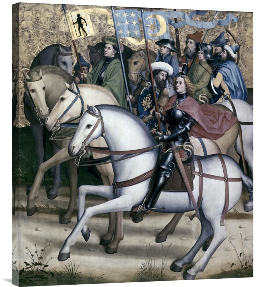 Global Gallery Budget Master of The Sterzing Altarpiece Three Kings Canvas Wall Art Print - Premium Giclee Reproduction for Living Room, Bedroom & Office Decor