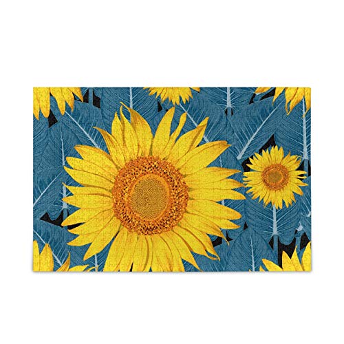 500-Piece Sunflower and Leaves Jigsaw Puzzle for Adults – Challenging Floral Puzzle Game for Relaxation & Stress Relief – Perfect for Family Game Nights & Home Decor
