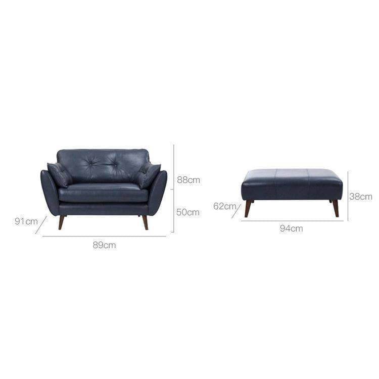 Premium Heather Faux Leather Sofa - Modern PU Leather Couch for Living Room, Office & Lounge - Comfortable Mid-Century Style Sectional Sofa with Sturdy Wooden Frame (Perfect for Small Spaces, Apartments & Home Theater Seating)